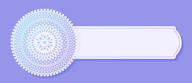 Blue mandala decorative banner