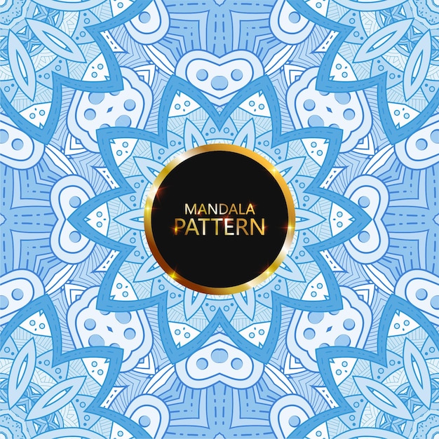 Vector blue mandala pattern