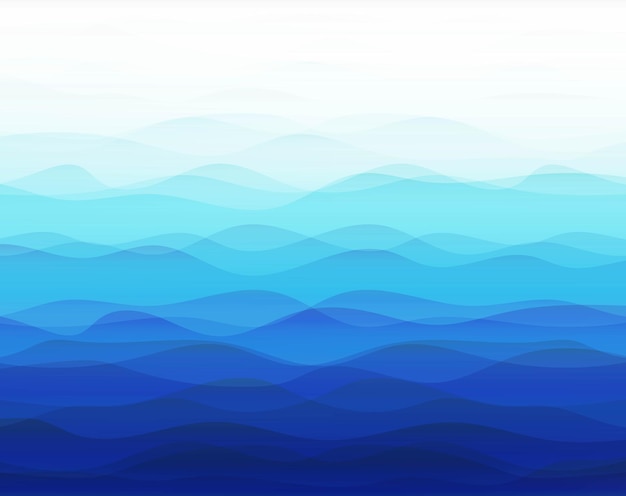 Vector blue marine background with line with gradient mesh, vector illustration