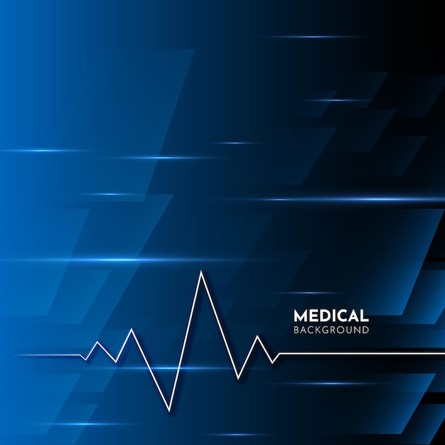 Blue medical healty background vector Trendy medical background template