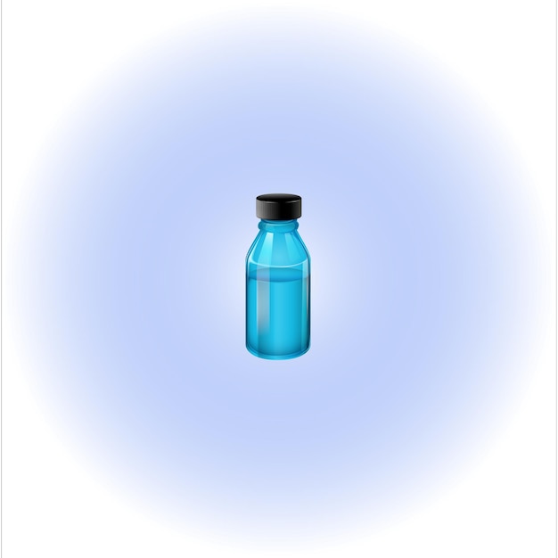 Blue Medicine Bottle Vector EPS-formaat voor schone en professionele ontwerpen