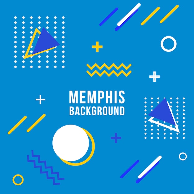 Blue memphis background