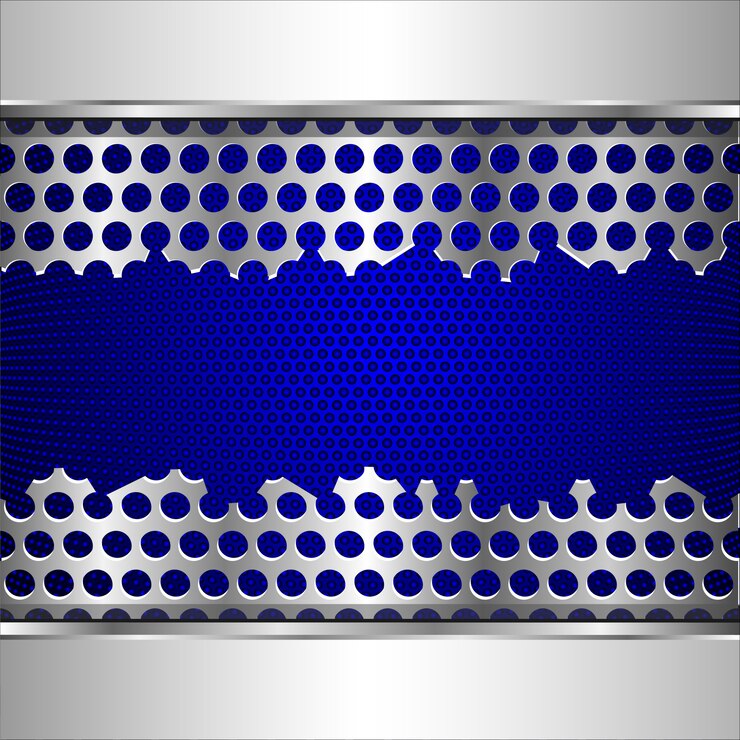 Vector blue metal background