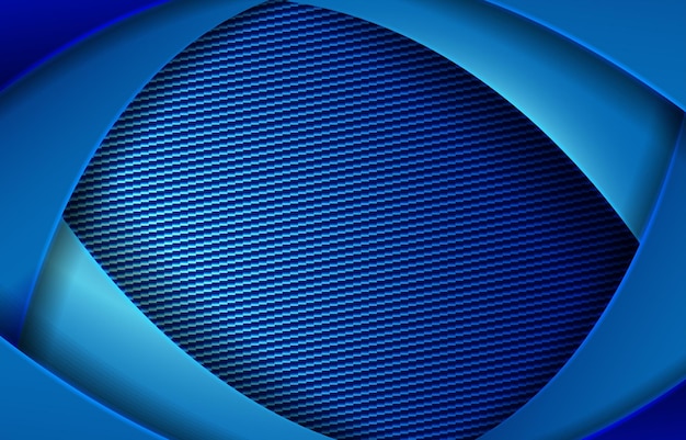 Vector blue metallic background with carbon fiber