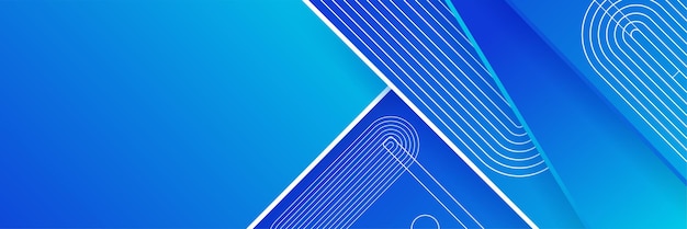 Blue modern banner background. Vector abstract graphic design banner pattern background template.