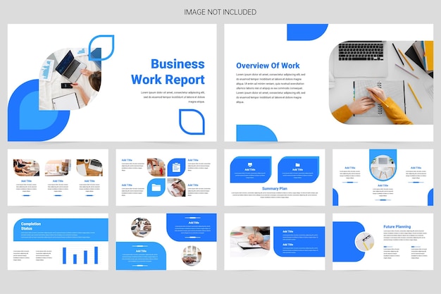 Blue modern business work presentation