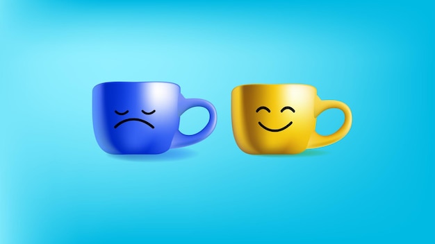 blue monday 3d cute soft illustration