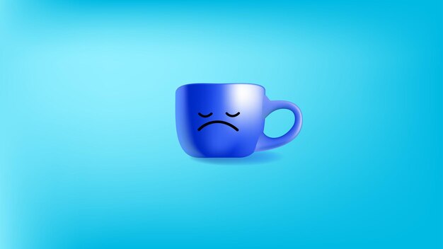 blue monday 3d cute soft illustration