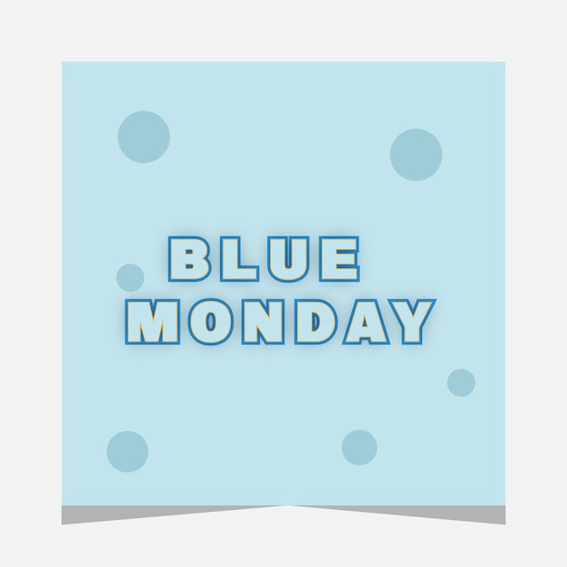 Vettore blue monday semplifico sfondo