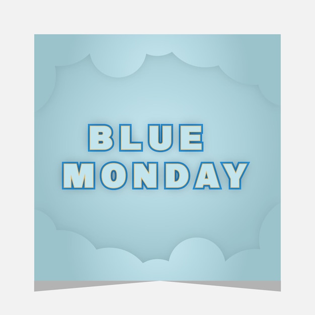 Vettore blue monday design semplice