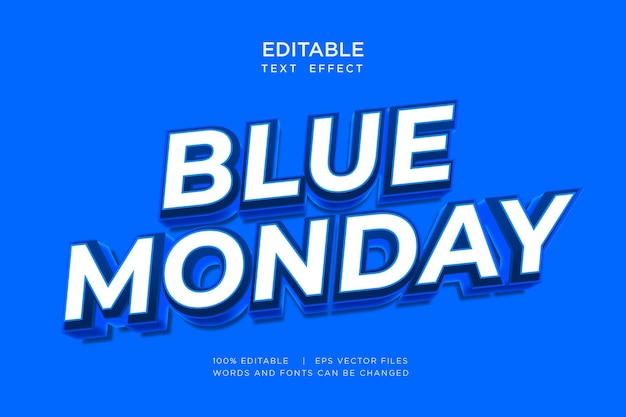 blue monday text effect