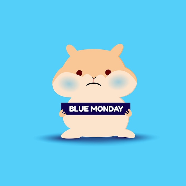 blue monday vector illustration design