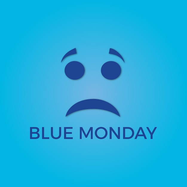 Blue Monday Vector Template