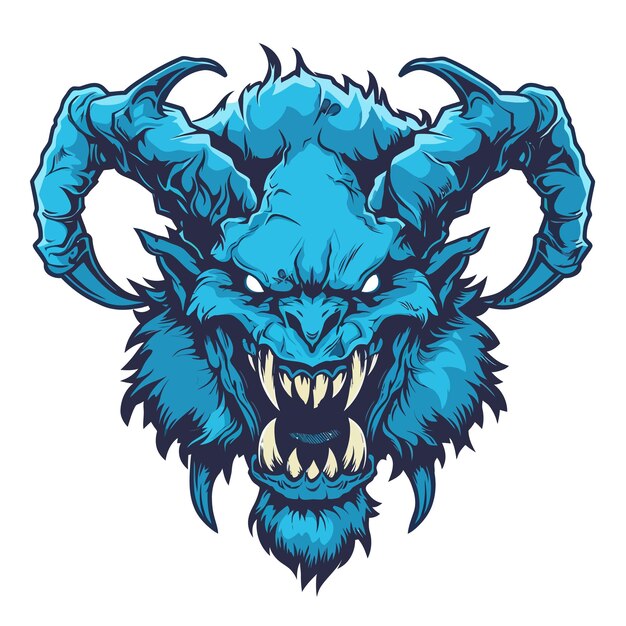 Vector blue_monster_vector_illustration