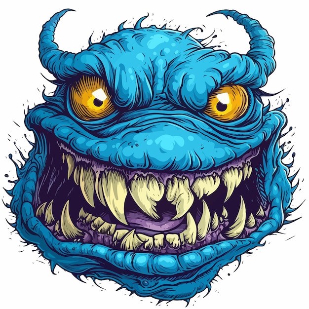 Vector blue_monster_vector_illustration