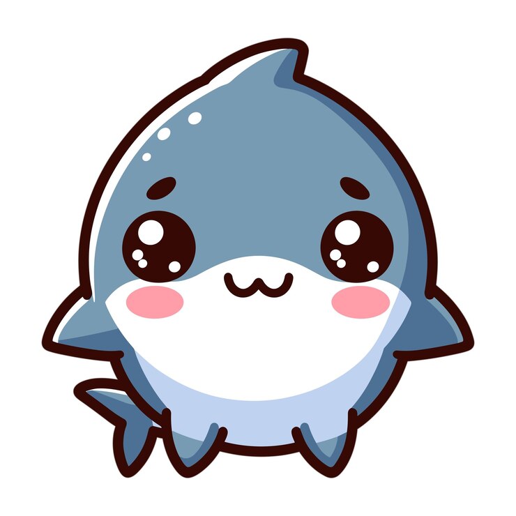 a blue monster with a blue head and a white background