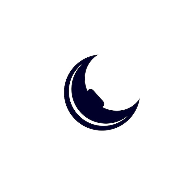 Blue moon-logo met een hond aan de onderkant