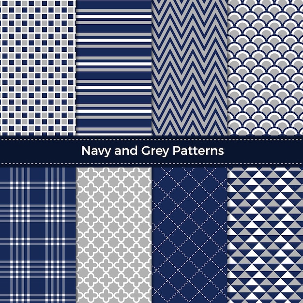 Blue navy scrapbook paper pack