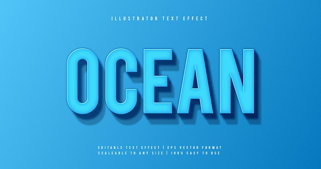 Blue Ocean Text Style Font Effect