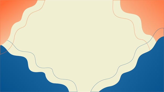 Vettore illustrazione geometrica astratta blu e arancione di vettore del fondo
