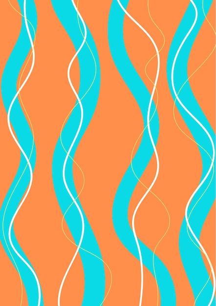 A blue and orange background with a swirly pattern in the middle.