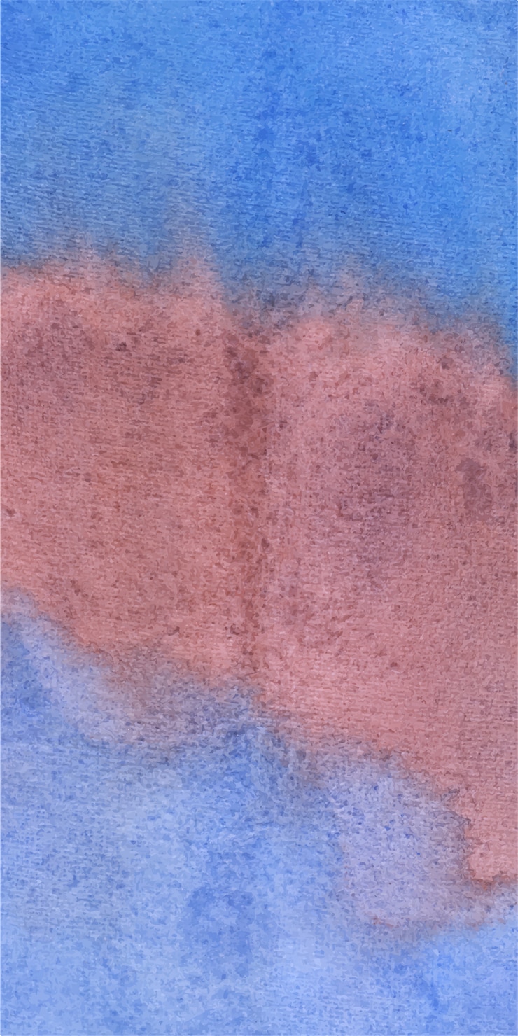Vector blue and orange banner watercolor background