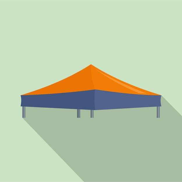 Blue orange big tent icon flat illustration of blue orange big tent vector icon for web design