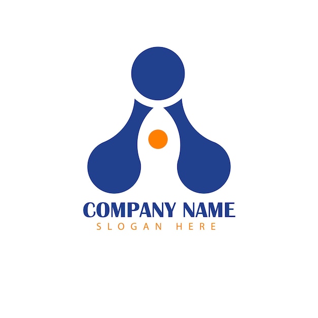 Blue and Orange Circle Logo Organization People