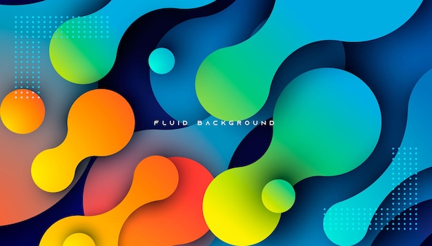 Blue and orange gradient dynamic fluid background