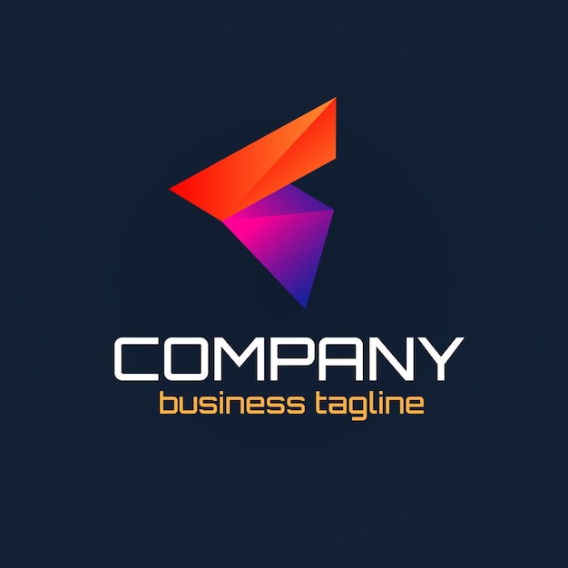 Vector a blue and orange logo for company business tag