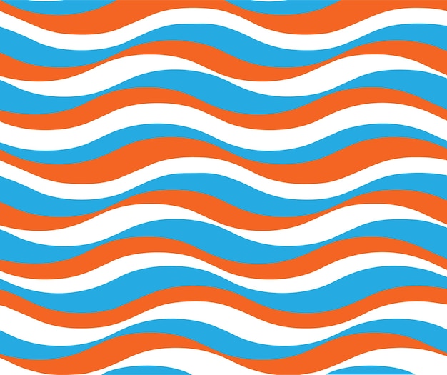 a blue and orange wave with orange and blue lines