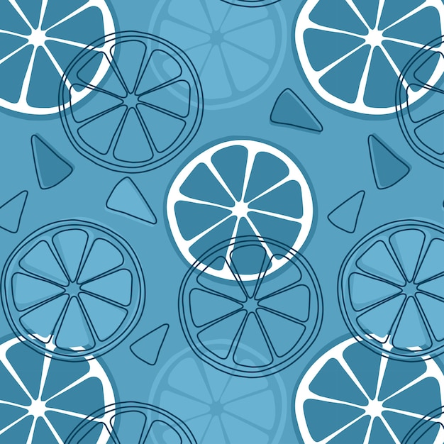 Синие апельсины бесшовный узор Креативная фруктовая текстура для обертывания ткани текстильными обоями
