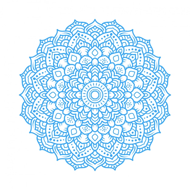 Blue ornamental mandala design