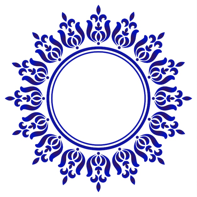 Blue ornamental round