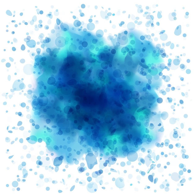 Vector blue paint blots background