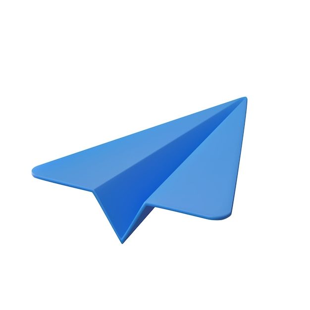 Blue paper airplane icon