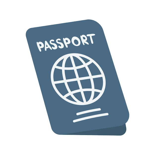 Vector blue passport