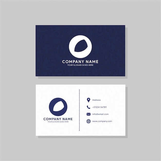 Blue pattern  business card