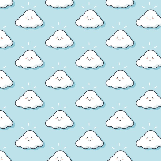 Vector blue pattern cloud