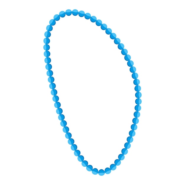 Вектор Иконка синего жемчужного ожерелья изометрическая иконка вектора синего жемчужного ожерелья для веб-дизайна выделена на белом фоне
