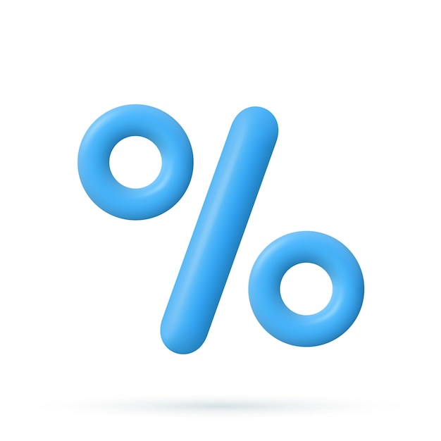 Blue Percent Sign