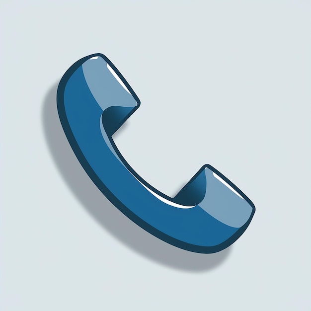 Vettore un telefono blu che è su una superficie bianca