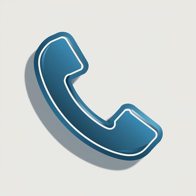 Vector a blue phone with a blue line on it is on a white background