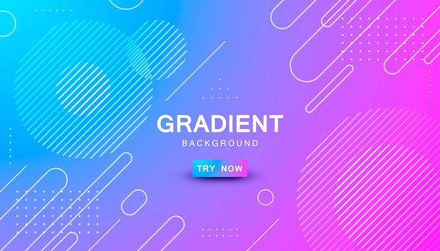 blue and pink gradient geometric shape background