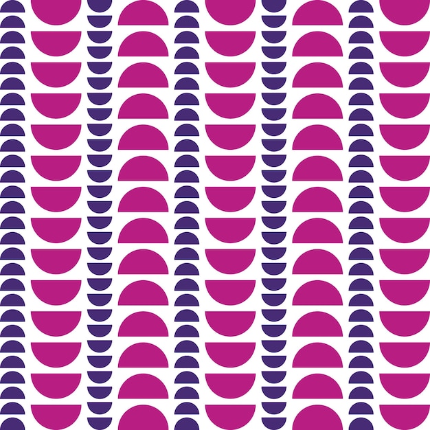 Blue and Pink half circles pattern