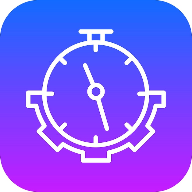 Vector a blue and pink image of a clock with a blue background