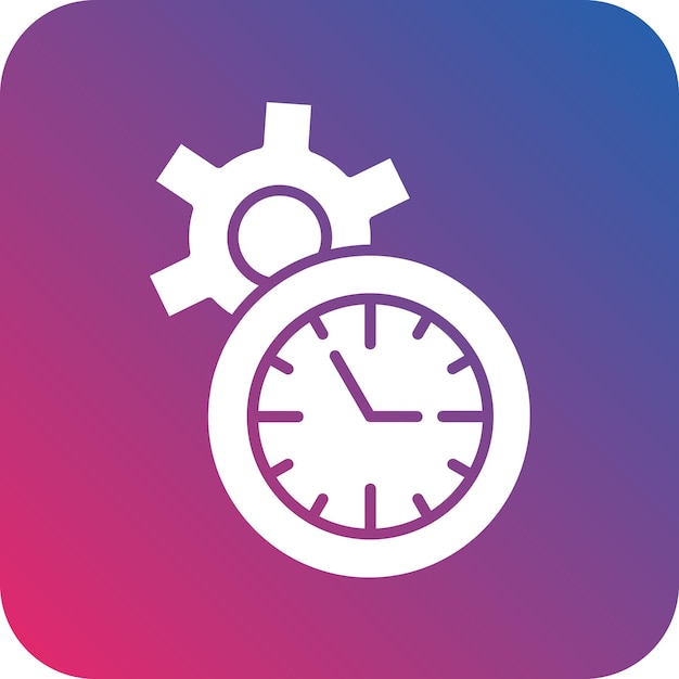 Vector a blue and pink logo with a clock and the time is 3  00