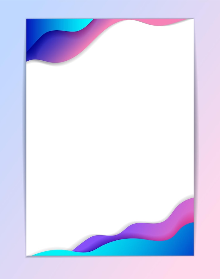 Vector blue and pink modern business letterhead design template abstract letterhead design letterhead template vector