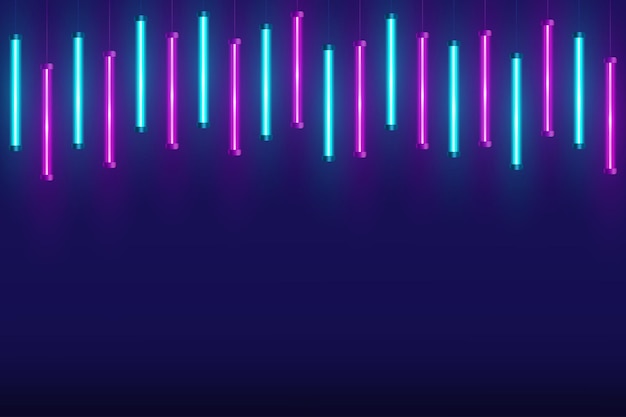 Blue and pink neon lamps lights background