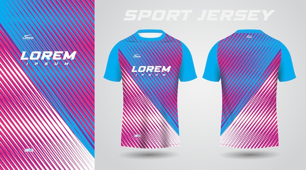 Blue pink purple shirt soccer football sport jersey template design mockup